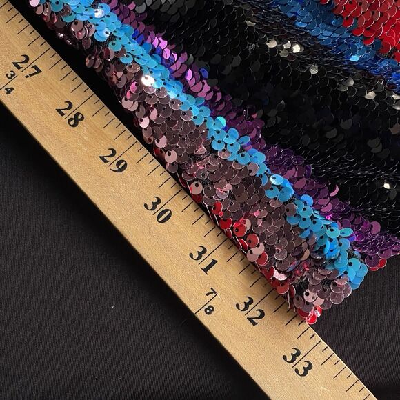 Jade Sky Sequin Trousers Womens Small Striped Rainbow Sparkly Festival Party - Picture 12 of 12